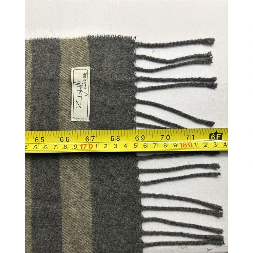 Vintage‎ Zighilli Cashmere Wool Italian Scarf Made in Italy  11